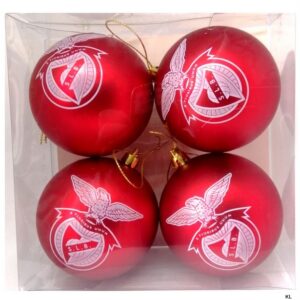 Conjunto 4 Bolas de Natal SL Benfica ref.BC010