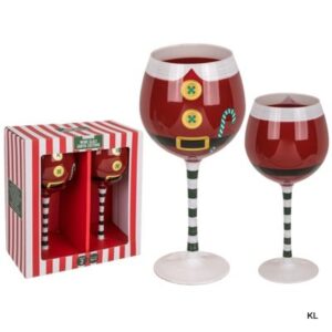 Conjunto 2 Copos Vidro Vinho Natal 480ml ref.99/7911