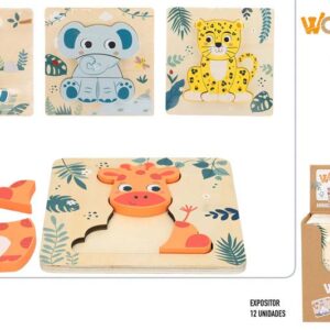 Brinquedo Puzzle em Madeira 15x15 cms 47578 ref.47563