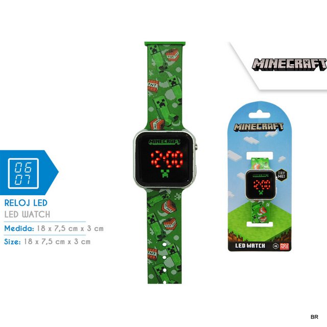 Relógio Minecraft Led ref. MIN4129