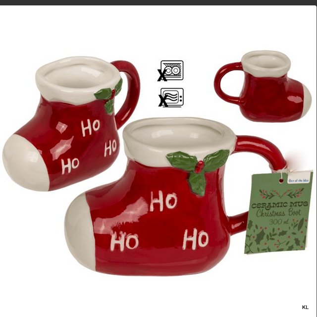 Caneca Natal Bota 14x9cms ref. 99/6210