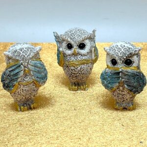 Pack de 3 Mochos Resina 7cms (cego/surdo/mudo) ref.MR78263