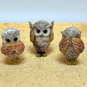 Pack de 3 Mochos Resina 7cms (cego/surdo/mudo) ref.MR78264