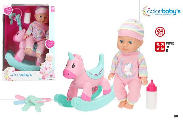 Brinquedo Boneco c/Cavalinho 35x24cms ref.39346