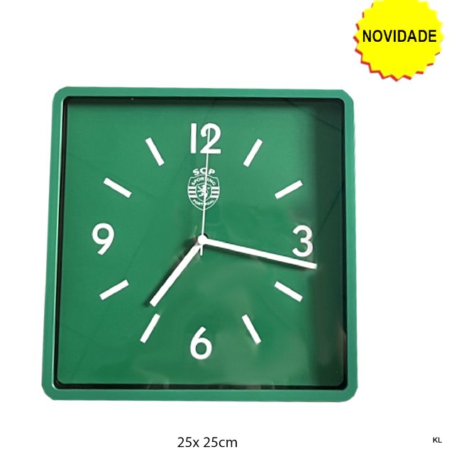 Relógio de Parede Sporting CP 25x25cms ref.SCP1276