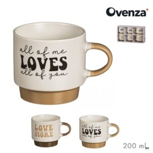 Pack de 2 Chavenas Love 200ML ref.02496