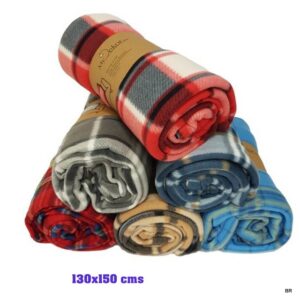 Pack de 3 Mantas Polar Xadrez 130x150cms ref. MT131596