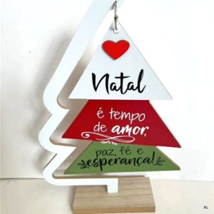 Placa de Mesa Natal MDF 19,5x29cms ref.BD78875