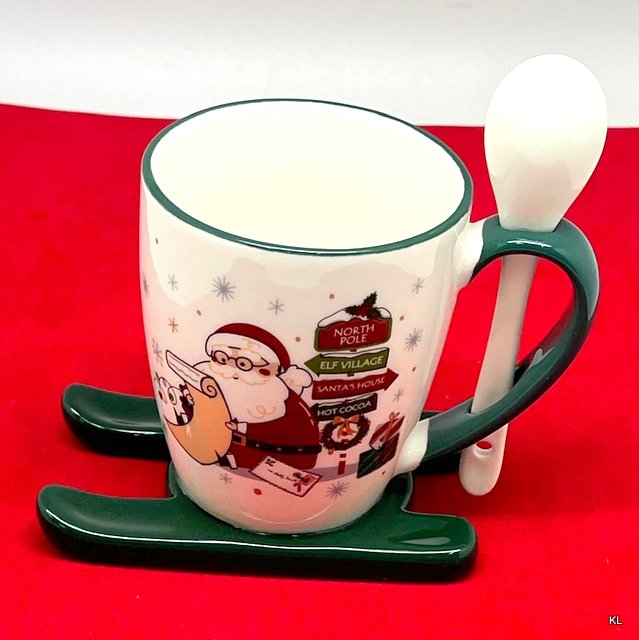 Caneca de Natal Ski c/Colher ref.NV220890VD