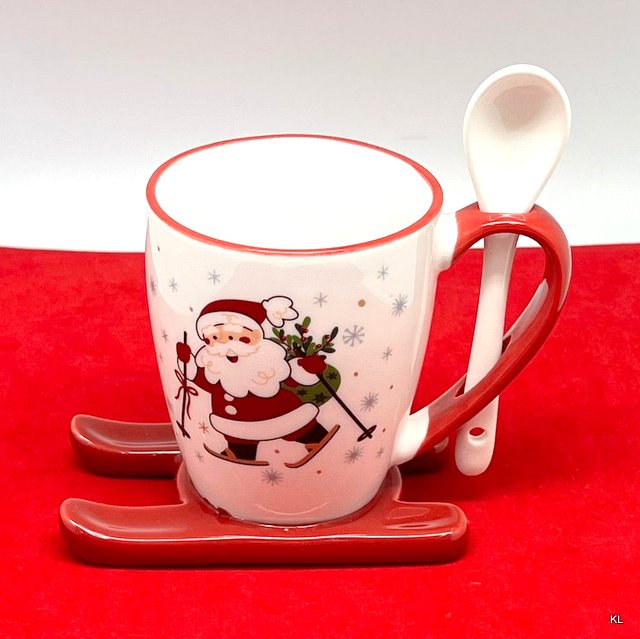 Caneca de Natal Ski c/Colher ref.NV220890VM