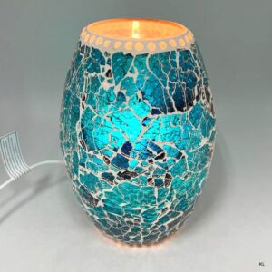 Candeeiro de Mesa Vidro 14x14x19cms ref.LA223409