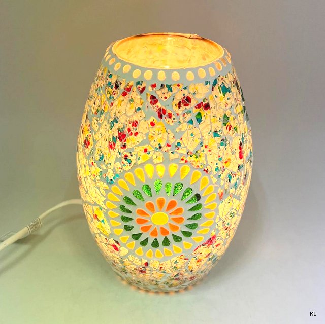 Candeeiro de Mesa Vidro 14x14x19cms ref.LA223415