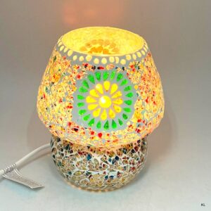 Candeeiro de Mesa Vidro 13x13x17cms ref.LA223417