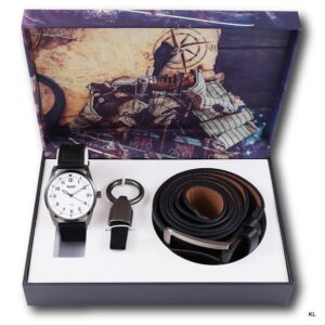 Conjunto Relógio com Porta Chave e Cinto ref. RSM43897B