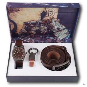 Conjunto Relógio com Porta Chave e Cinto ref. RSM43897C