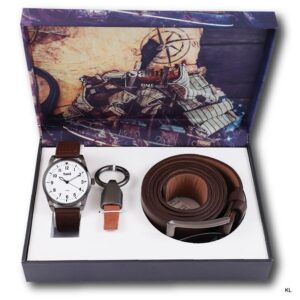 Conjunto Relógio com Porta Chave e Cinto ref. RSM43897D