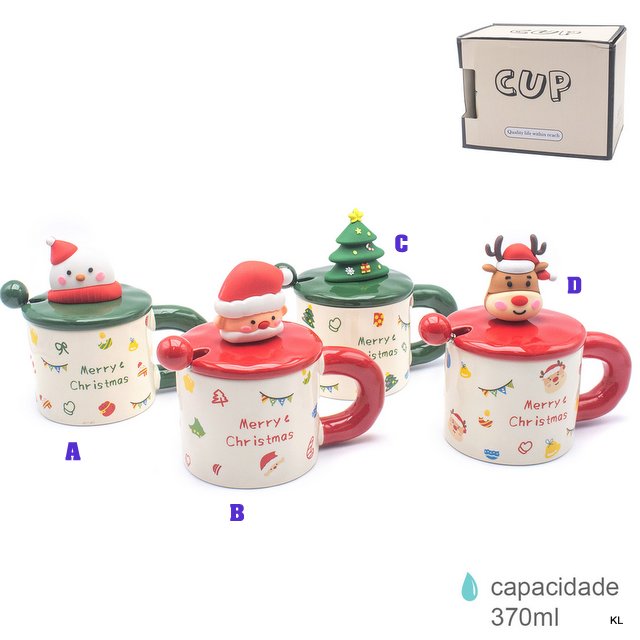 Caneca de Natal Cerâmica 370ML ref.CN78695