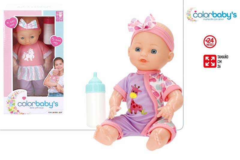 Brinquedo Bebé com acessorios 26cms ref. 39334