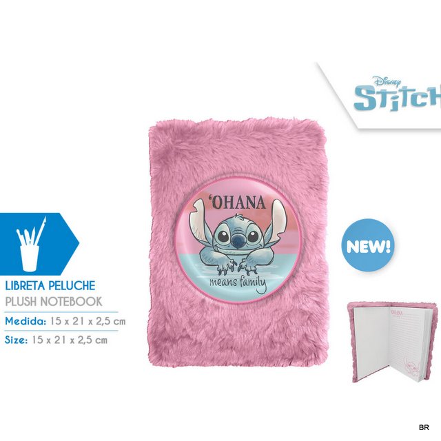 Bloco de Notas Stitch c/Pelo A5 Ref. ST00034