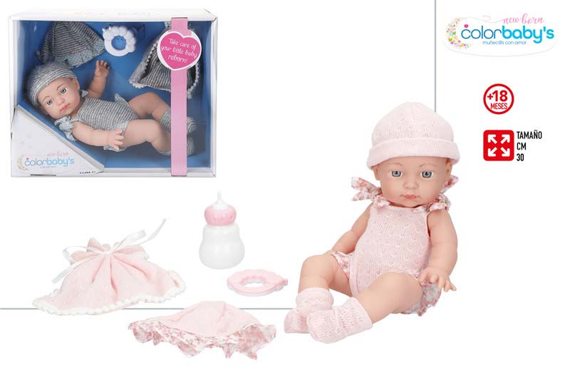 Brinquedo Bebé Newborn com acessorios 30cms ref. 47846