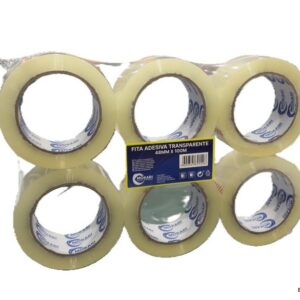 Pack de 6 Fita cola Transparente Larga 48MMx100MTS ref.69152