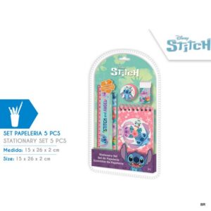Conjunto Papelaria Stitch 26x15cms ref.ST00075