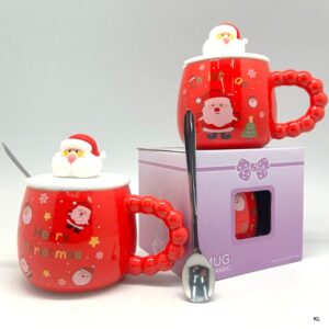 Pack de 2 Caneca de Natal c/colher 380ML ref.CN78694B