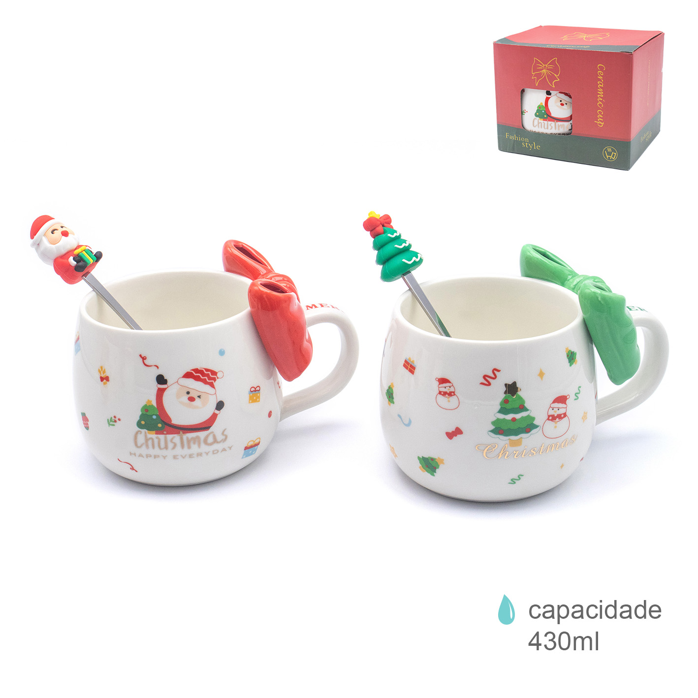 Caneca de Natal Cerâmica 430ML ref.CN78698