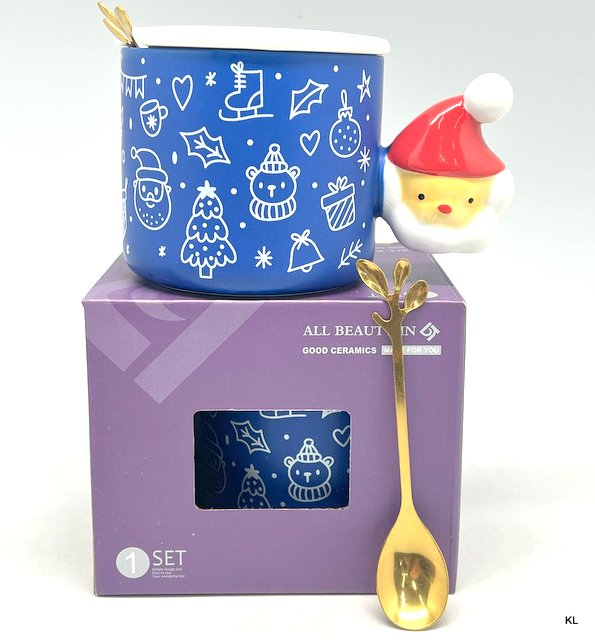 Caneca de Natal c/colher 380ML ref.CN78696AZ