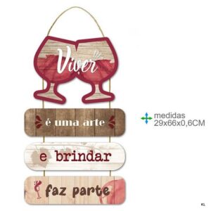 Placa de Parede MDF 29x66cms ref.BD78780