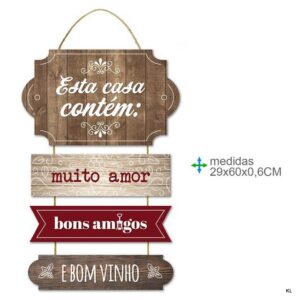 Placa de Parede MDF 29x60cms ref.BD78781