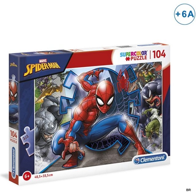Puzzle Homem Aranha 104peças + 6Anos 38x27cms ref.CE27116