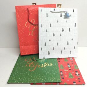 Pack de 6 Sacos Natal Papel Cartonado 26x32x12cms ref.1028940