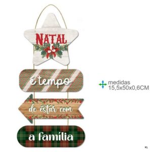 Placa de Parede Natal MDF 15x50cms ref.BD78873