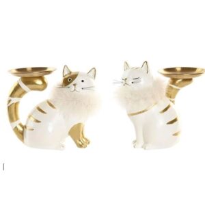 Pack de 2 Gatos em Resina 21x10x17cms ref.FD222741