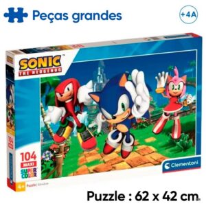 Puzzle Jumbo Sonic 104 Peças (+4 Anos) 62x42cms ref 25764