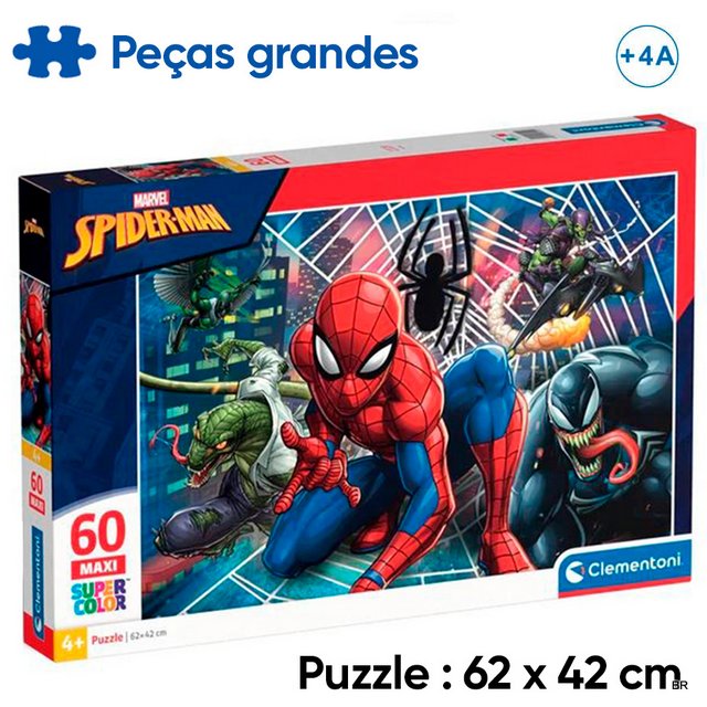 Puzzle Jumbo Homem Aranha 60 Peças (+4 Anos) 62x42cms ref 26444