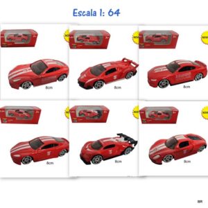 Pack de 6 Carros SL Benfica 8cms ref. SLB1285