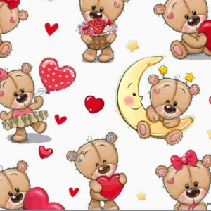 25 Folhas Papel Embrulho Dia dos Namorados 70×100 cms ref. 377