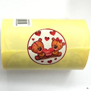 Rolo de 200 Etiquetas Dia dos namorados ref. 1020339NAM