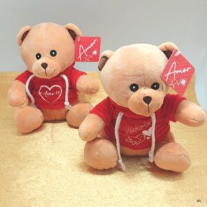 Pack de 2 Ursos c/Sweater Dia dos Namorados 20cms ref. NAM12201/2