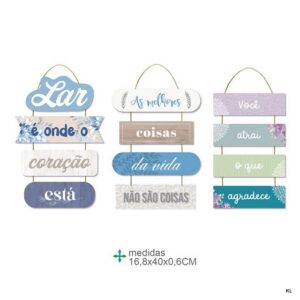 Pack de 3 Placas de Parede MDF ref.BD78906