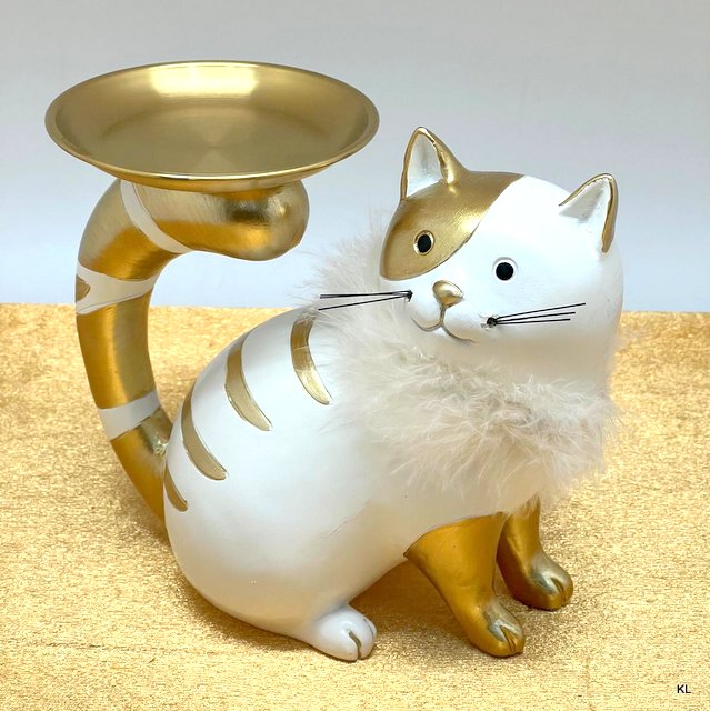 Gato em Resina 21x10x17cms ref.FD222741A