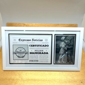 Certificado 22x39cms c/Moldura 10x15 Namorada ref.5022523