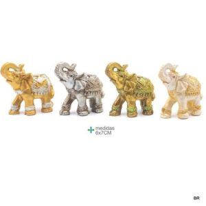 Pack de 4 Elefantes em Resina 6x7cms ref.ER78266