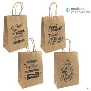 Pack de 12 Sacos de Papel 21x15x8cms Personalizados ref.SP78651