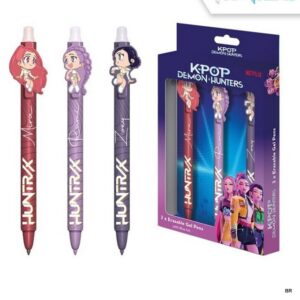 K-POP Demon Hunters Conj. 3 Esferográficas Ref. SR2510672