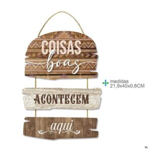 Placa de Parede MDF 22x40cms ref.BD78978