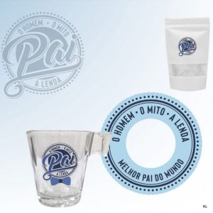 Chávena Café Vidro c/Base Dia do Pai  ref.26057