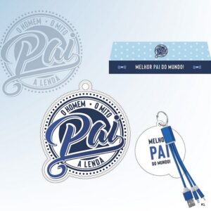 Porta chave+ 3 Cabos USB Dia do Pai ref.26068